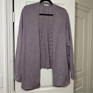 Maurices Lavender Lightweight Long Sleeve Cardigan with Open Knit Detail, size 3